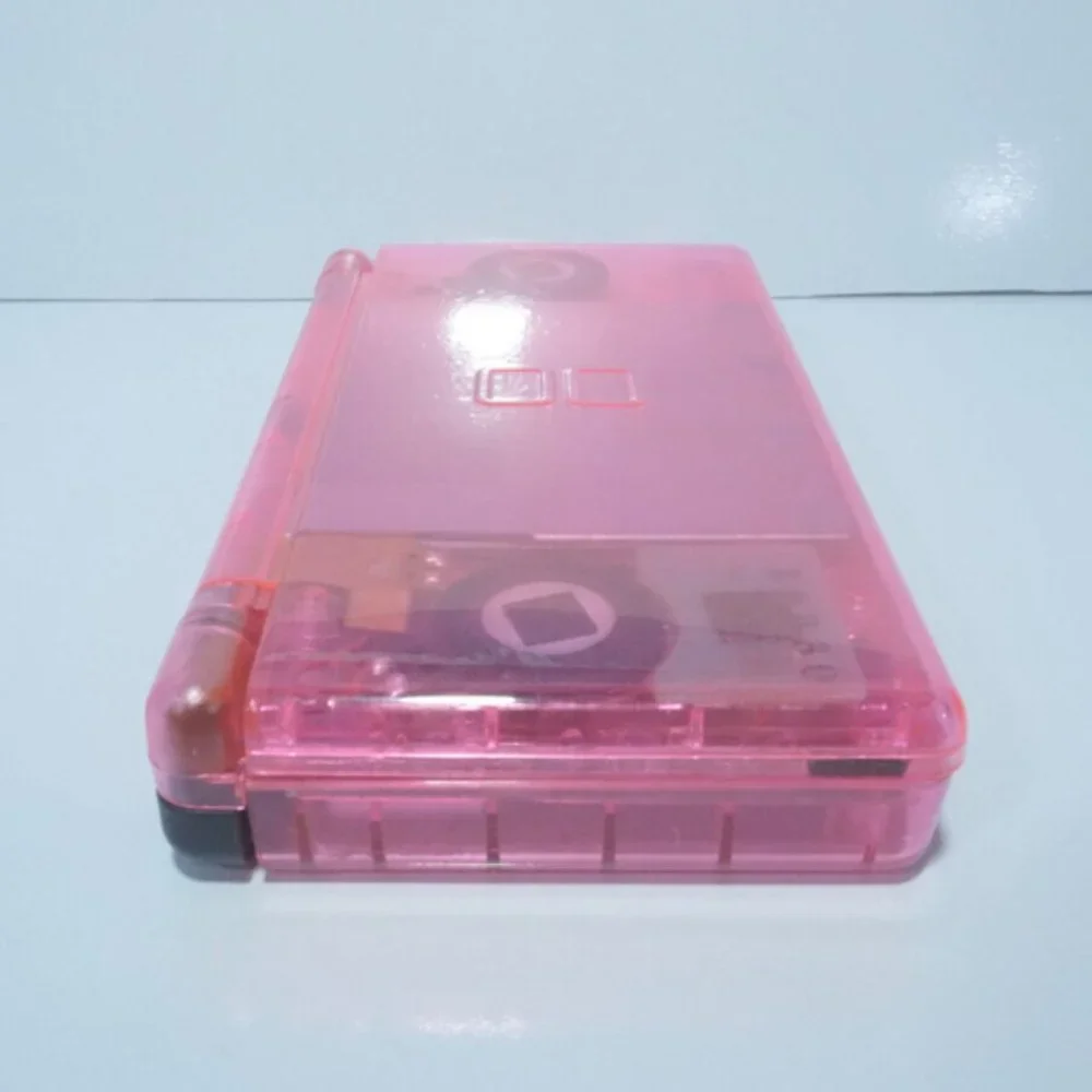 Nintendo DS Lite Transparent Clear Pink Handheld System with Charger & Stylus
